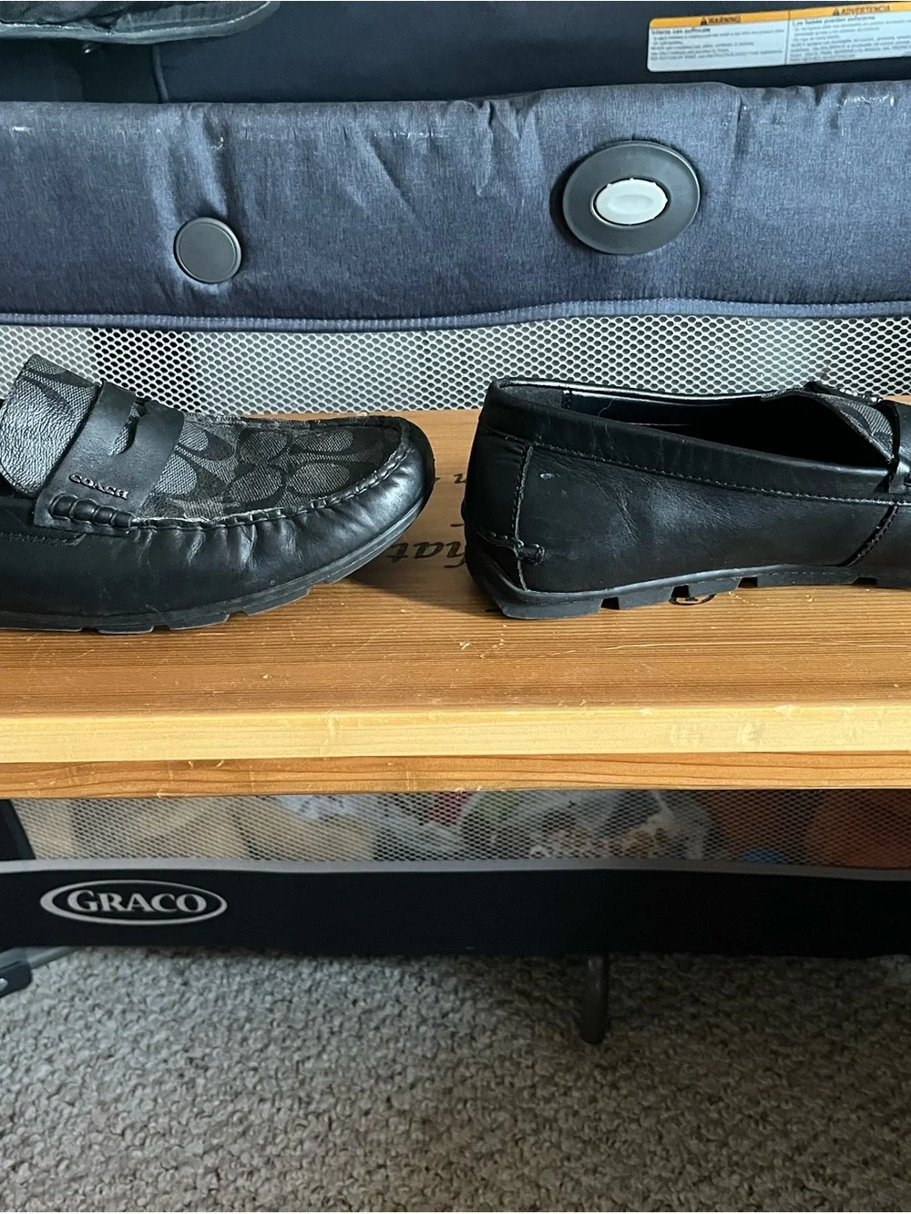 Coach Black Signature Penny Loafers for Men
